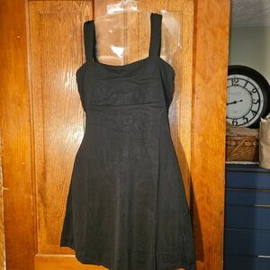 NWT Black Backless Mini Dress Tie Back Bodycon Whimsigoth Goth Party Dress Small